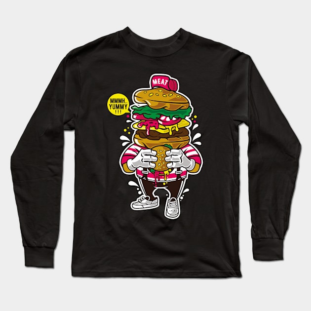 Love Burgers Long Sleeve T-Shirt by drewbacca